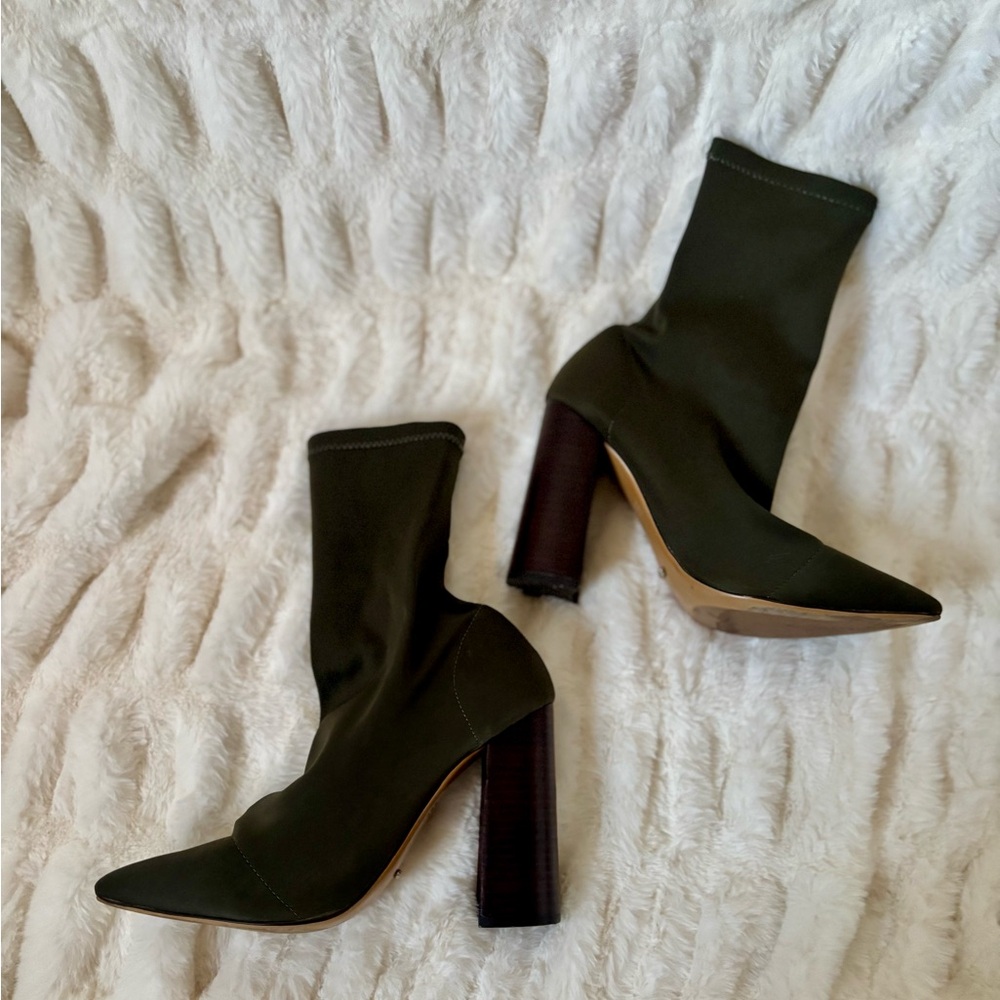 Tony Bianco’s Unique Diddy Sock Boot in Olive